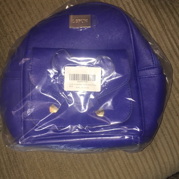 New Blue Backpack Ribbon Purse - Picture 2 of 7